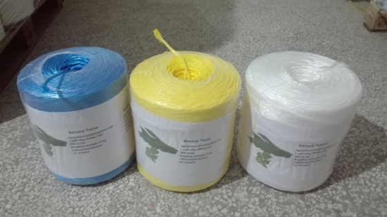 Split Film Fibrillate Twisted 2.5g/M Yellow Banana Twine Virgin PP Material